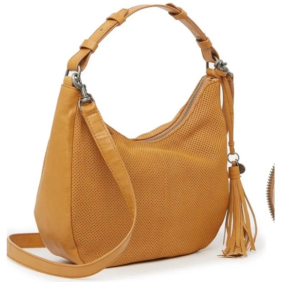 Lucky Brand | Ebon Vachetta Perforated Hobo Purse - Picture 3 of 16